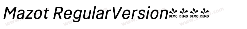 Mazot RegularVersion字体转换